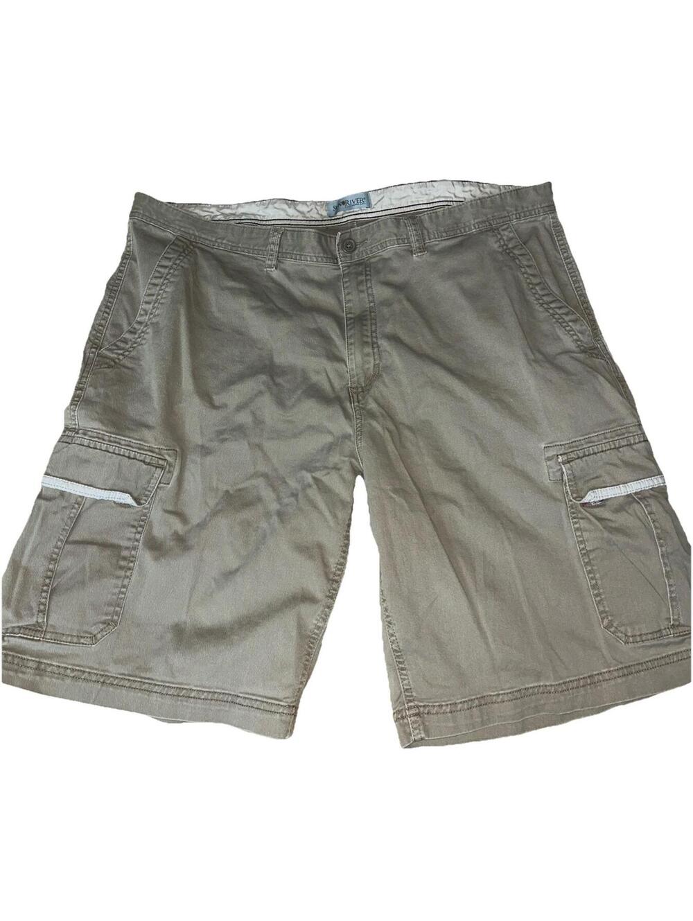 Sun River Clothing Co Brown Khaki Cargo Shorts Size 42
